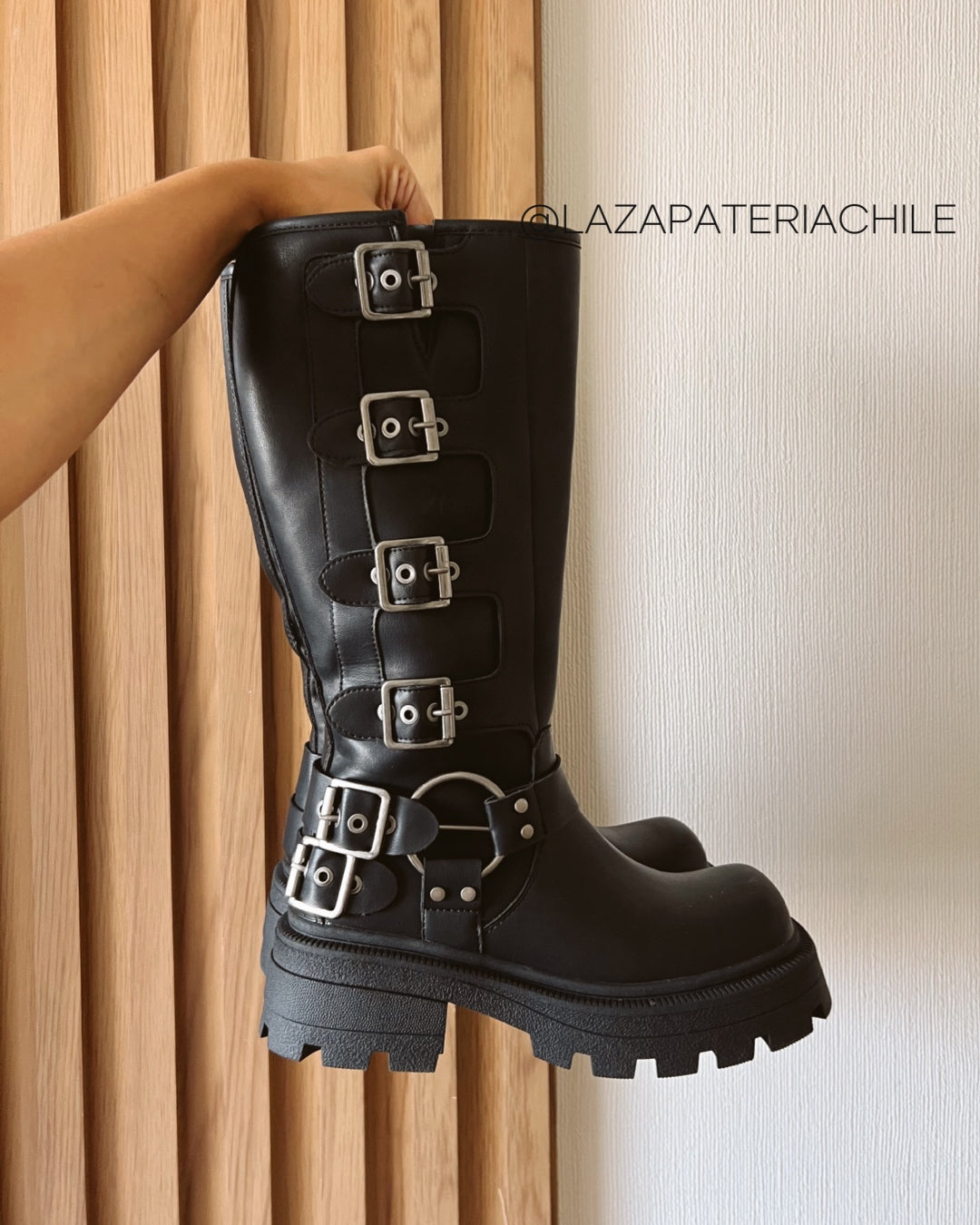 Bota Biker plataforma