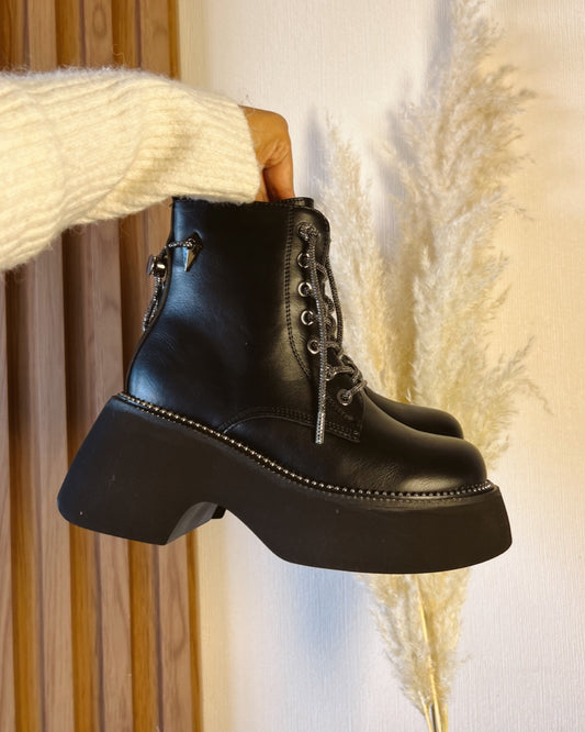 Botin cordones glitter