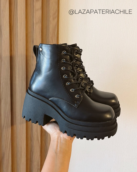 Botin plataforma cordones