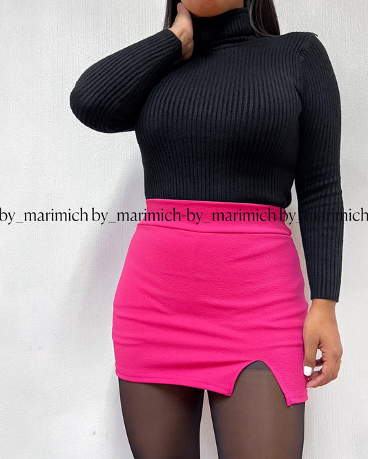 Falda CON short fucsia