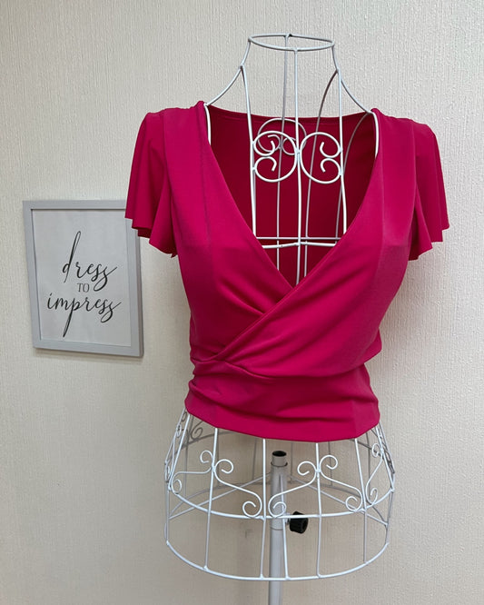 Top dup zara vuelitos fucsia