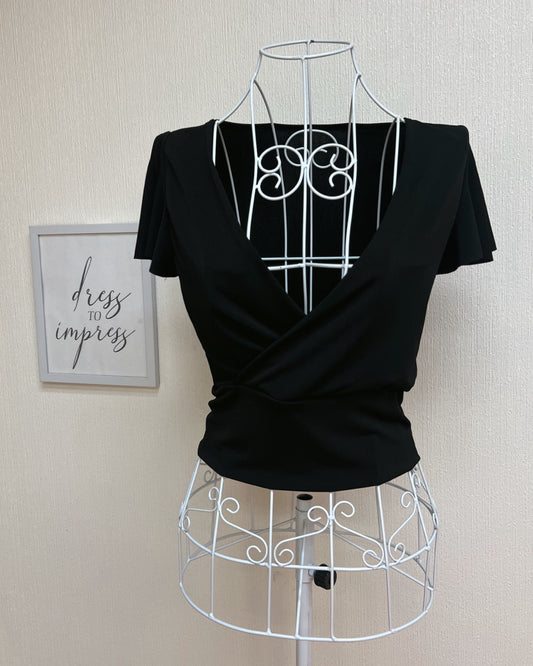 Top dup zara vuelitos negro